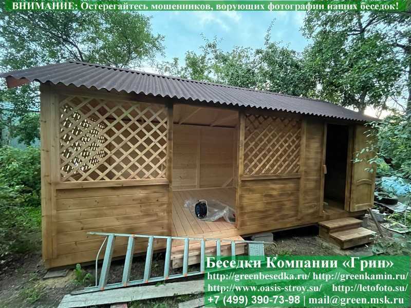 Садовая Беседка Для Дачи 'Домик С Хозблоком 3х6' - Фото № 12