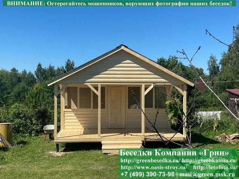 Застекленная Беседка Для Дачи Из Блокхауса 3х5 - Фото № 7