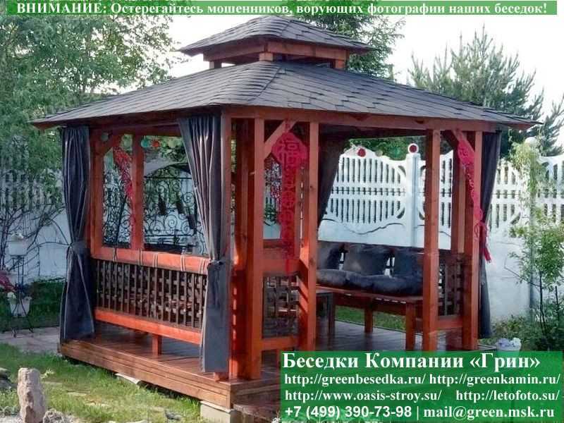 Беседка В Китайском, Японском Стиле Для Дачи 3х3 - Фото № 9