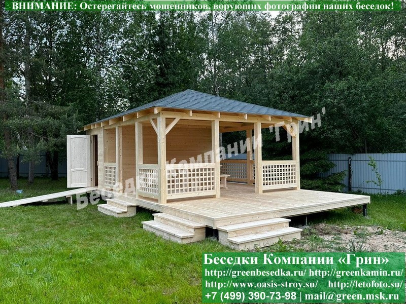 Летняя Беседка С Хозблоком Для Дачи, Дома 5х6 - 1 Летняя Беседка С Хозблоком Для Дачи, Дома 5х6 - 1