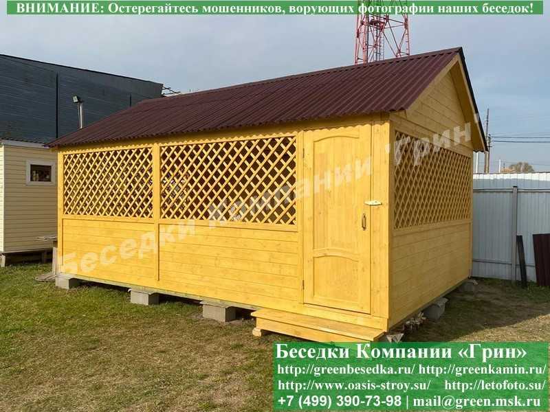 Деревянная Садовая Беседка Для Дaчи 'Домик 4х6' - Фото № 4