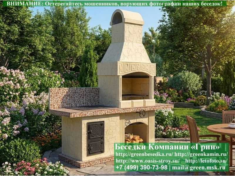 Печь-Барбекю С Грилем Для Беседки, Летней Кухни № 15 - Фото № 9
