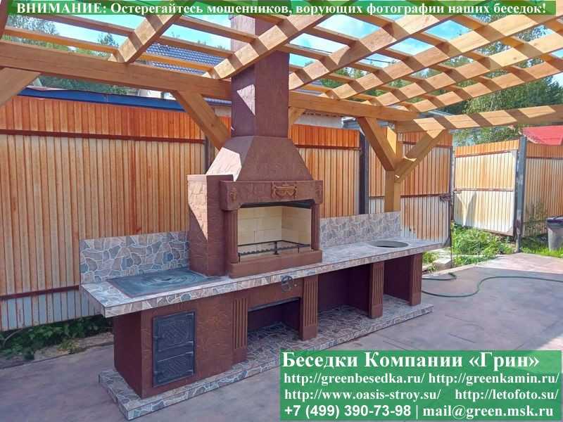 Печь-Барбекю С Грилем Для Беседки, Летней Кухни № 22 - Фото № 16
