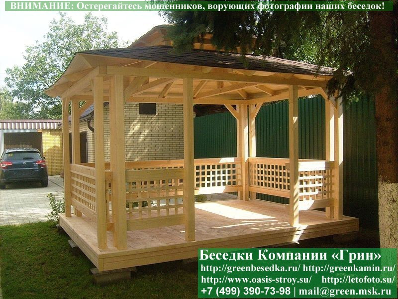Беседки для дачи из дерева недорого в москве и московской области цена