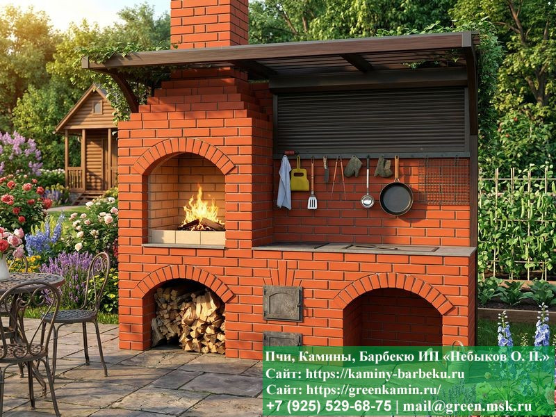 Мангал-Барбекю Из Кирпича Для Дaчи, Дома № 4 - Фото № 4