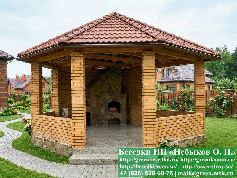 Мангальная Зона Барбекю Из Мрамора Для Дачи, Дома - Фото № 4