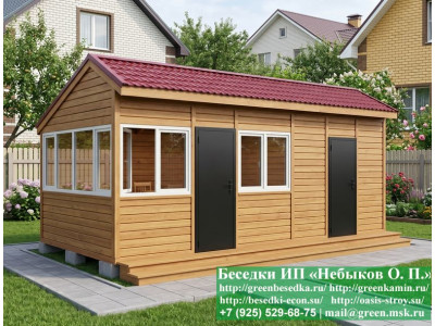 Застекленная Беседка С Хозблоком, Сараем Для Дачи 3х7 - Фото № 3 2