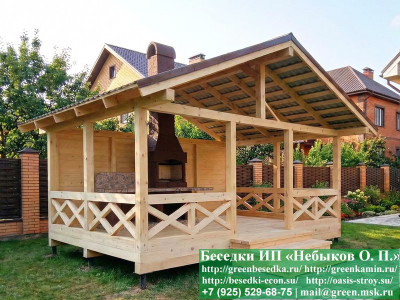 Каркасная Беседка Для Дачи, Дома В Стиле 'Шале' 4х5, 4х6 - Фото № 1