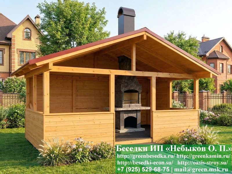 Беседка Для Дачи, Дома, Сада В Стиле 'Шале' 3х5, 3х6 - Фото № 2