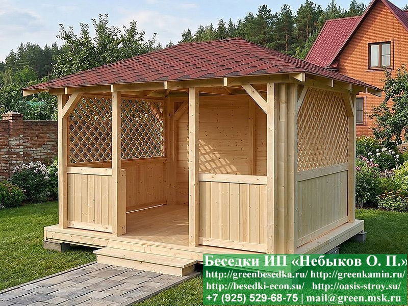 Летняя Беседка Для Дачи, Дома, Сада 3х4. Вариант № 2 - Фото № 8