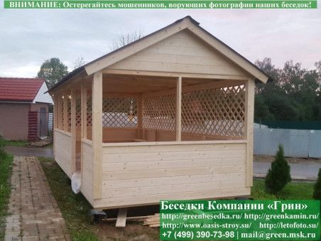 Деревянная Садовая Беседка Для Дачи 'Домик 3х6' - Фото № 8